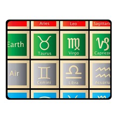 Set Of The Twelve Signs Of The Zodiac Astrology Birth Symbols Fleece Blanket (small) by Sudhe