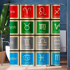 Set Of The Twelve Signs Of The Zodiac Astrology Birth Symbols Shower Curtain 60  X 72  (medium)  by Sudhe