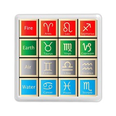 Set Of The Twelve Signs Of The Zodiac Astrology Birth Symbols Memory Card Reader (square) by Sudhe