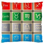 Set Of The Twelve Signs Of The Zodiac Astrology Birth Symbols Large Cushion Case (One Side) Front