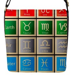 Set Of The Twelve Signs Of The Zodiac Astrology Birth Symbols Flap Closure Messenger Bag (s) by Sudhe