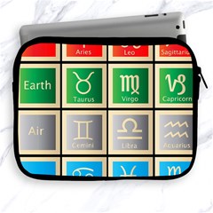 Set Of The Twelve Signs Of The Zodiac Astrology Birth Symbols Apple Ipad 2/3/4 Zipper Cases by Sudhe