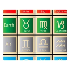 Set Of The Twelve Signs Of The Zodiac Astrology Birth Symbols Double Sided Flano Blanket (large)  by Sudhe