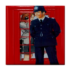 Red London Phone Boxes Tile Coasters by Sudhe