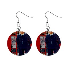 Red London Phone Boxes Mini Button Earrings by Sudhe