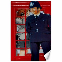 Red London Phone Boxes Canvas 20  X 30  by Sudhe