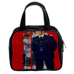 Red London Phone Boxes Classic Handbag (two Sides) by Sudhe