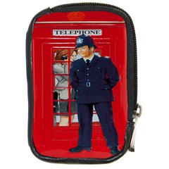 Red London Phone Boxes Compact Camera Leather Case by Sudhe