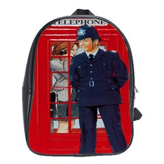 Red London Phone Boxes School Bag (xl) by Sudhe