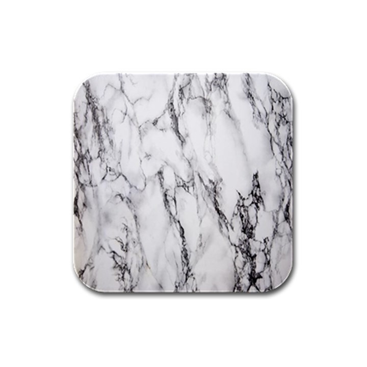 Marble Granite Pattern And Texture Rubber Square Coaster (4 pack) 