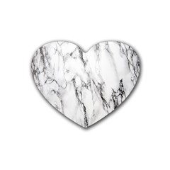 Marble Granite Pattern And Texture Rubber Coaster (heart)  by Sudhe