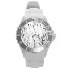 Marble Granite Pattern And Texture Round Plastic Sport Watch (l) by Sudhe