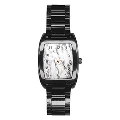 Marble Granite Pattern And Texture Stainless Steel Barrel Watch by Sudhe