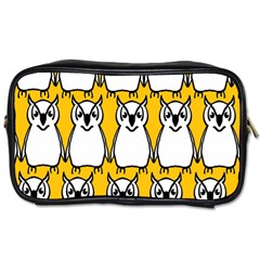 Yellow Owl Background Toiletries Bag (two Sides) by Sudhe