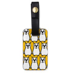 Yellow Owl Background Luggage Tags (one Side)  by Sudhe