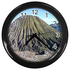 Mount Batok Bromo Indonesia Wall Clock (black) by Sudhe