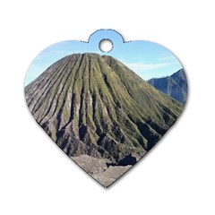 Mount Batok Bromo Indonesia Dog Tag Heart (one Side) by Sudhe