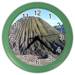 Mount Batok Bromo Indonesia Color Wall Clock by Sudhe