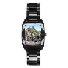 Mount Batok Bromo Indonesia Stainless Steel Barrel Watch by Sudhe