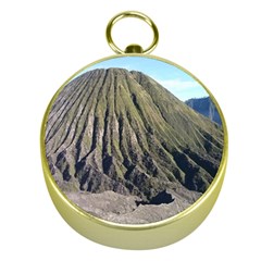 Mount Batok Bromo Indonesia Gold Compasses by Sudhe