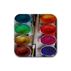 Paint Box Rubber Square Coaster (4 Pack)  by Sudhe