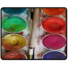 Paint Box Fleece Blanket (medium)  by Sudhe