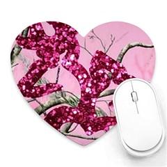 Love Browning Deer Glitter Heart Mousepads by Sudhe