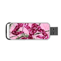 Love Browning Deer Glitter Portable Usb Flash (two Sides) by Sudhe