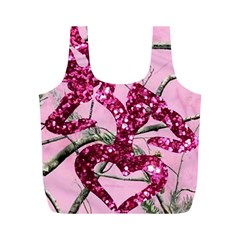 Love Browning Deer Glitter Full Print Recycle Bag (m) by Sudhe