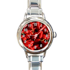 Red Chili Round Italian Charm Watch by Sudhe