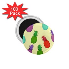 Colorful Pineapples Wallpaper Background 1 75  Magnets (100 Pack)  by Sudhe