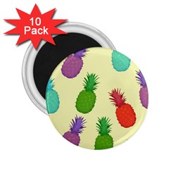 Colorful Pineapples Wallpaper Background 2 25  Magnets (10 Pack)  by Sudhe