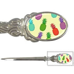 Colorful Pineapples Wallpaper Background Letter Opener by Sudhe