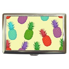 Colorful Pineapples Wallpaper Background Cigarette Money Case by Sudhe