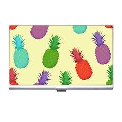 Colorful Pineapples Wallpaper Background Business Card Holder by Sudhe