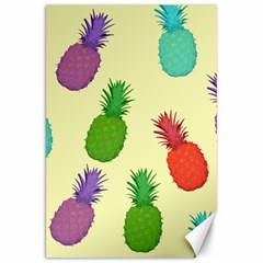 Colorful Pineapples Wallpaper Background Canvas 20  X 30  by Sudhe