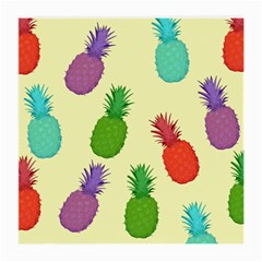 Colorful Pineapples Wallpaper Background Medium Glasses Cloth (2-side) by Sudhe