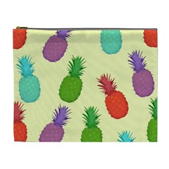 Colorful Pineapples Wallpaper Background Cosmetic Bag (xl) by Sudhe