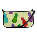 Colorful Pineapples Wallpaper Background Shoulder Clutch Bag Front