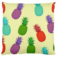 Colorful Pineapples Wallpaper Background Large Cushion Case (one Side) by Sudhe