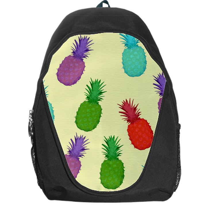 Colorful Pineapples Wallpaper Background Backpack Bag