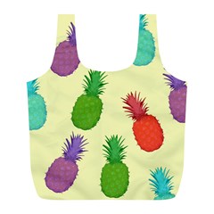 Colorful Pineapples Wallpaper Background Full Print Recycle Bag (l) by Sudhe