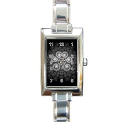 Fractal Filigree Lace Vintage Rectangle Italian Charm Watch by Sudhe