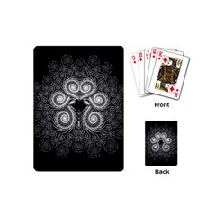 Fractal Filigree Lace Vintage Playing Cards (mini) by Sudhe