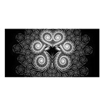 Fractal Filigree Lace Vintage Satin Shawl Front