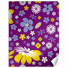 Floral Flowers Canvas 18  X 24 