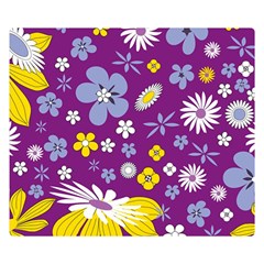 Floral Flowers Double Sided Flano Blanket (small)  by Sudhe