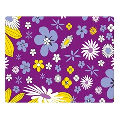 Floral Flowers Double Sided Flano Blanket (large)  by Sudhe