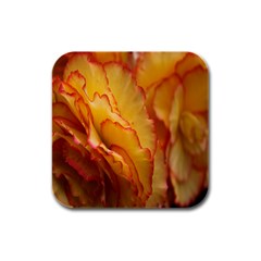 Flowers Leaves Leaf Floral Summer Rubber Square Coaster (4 Pack)  by Sudhe