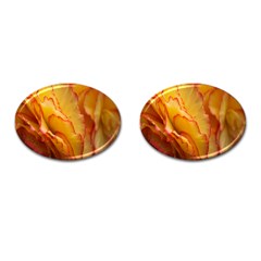 Flowers Leaves Leaf Floral Summer Cufflinks (oval) by Sudhe